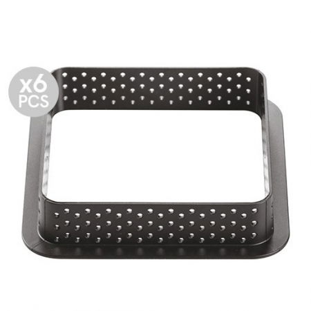 Rame Microforate Tarte - Rame Termoplastic Microforate 8 x 8 x h 2 cm, Patrate, Set 6 buc