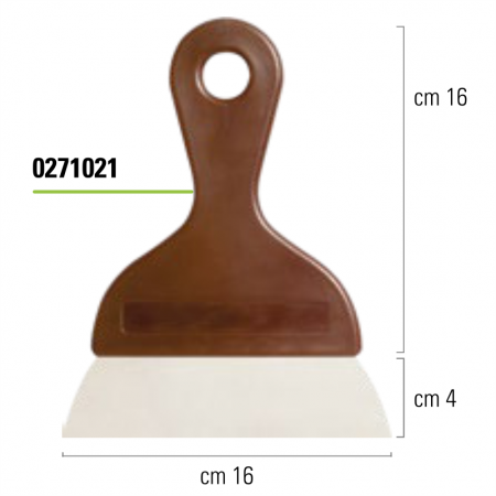 Brutarie, Patiserie - Ustensile - Rascheta Inox cu Maner Plastic, Lama 16 x 4 cm, H 20 cm