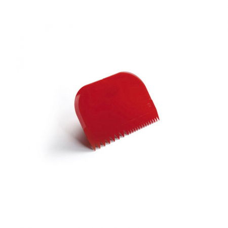 Cutite, Raschete, Raclete, Stante - Rascheta Plastic Rosu 14.5x10cm, Margine Zimtata