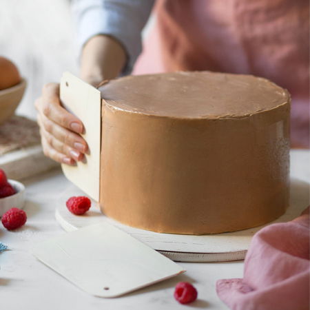 Raschete Material Plastic Alb, 12x8.3 si 13.5x9.2 cm Model Drept, Set 2 buc [2]