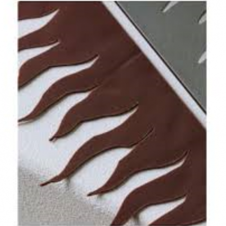 Ustensile Diverse Ciocolaterie - Sablon Inox Decor Tort / Monoportii - Model Flacara , 30xH8.4