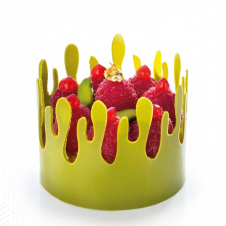 Ustensile Diverse Ciocolaterie - Sablon Inox Decor Tort / Monoportii - Model Picatura , 30xH6.8