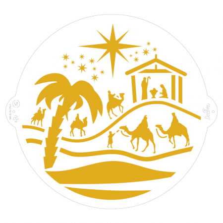 Sabloane Decor - Sablon Plastic Decor Top, Model Craciun, Ø 25 cm