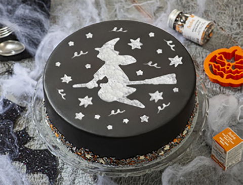 Sabloane Decor - Sablon Plastic Decor Top, Model Halloween Vrajitoare Ø 25 cm