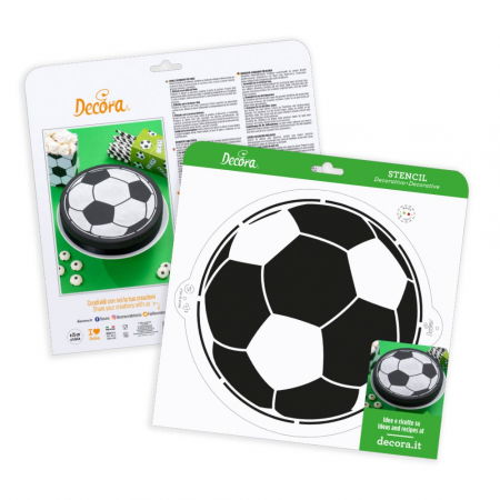 Sablon Plastic Decor Top, Model Minge Fotbal, Ø 25 cm [3]