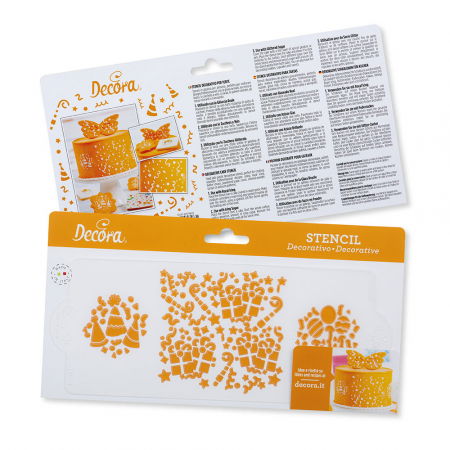 Sabloane Decor - Sablon Plastic Lateral Decor Carnaval / Party, 25 x 10 cm