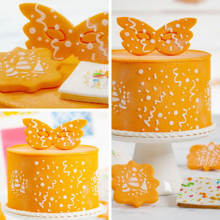 Sabloane Decor - Sablon Plastic Lateral Decor Carnaval / Party, 25 x 10 cm