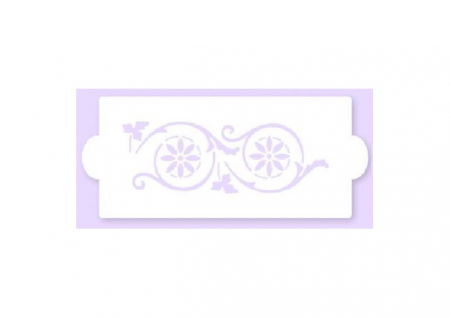 Sabloane Decor - Sablon Plastic Lateral Decor Fantezie Florala, 26 x 12.5 cm