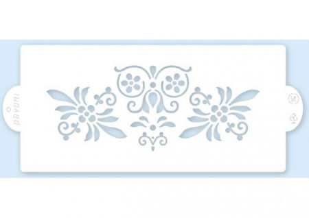 Sabloane Decor - Sablon Plastic Lateral Decor Fantezie Florala, 26 x 12.5 cm