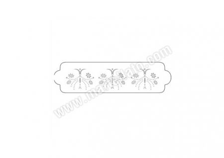 Sabloane Decor - Sablon Plastic Lateral Decor Fantezie Florala, 34 x 9 cm
