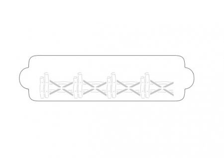 Sabloane Decor - Sablon Plastic Lateral Decor Gard, 34 x 9 cm