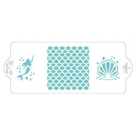 Sabloane Decor - Sablon Plastic Lateral Decor Marin - Sirena, 25 x 10 cm