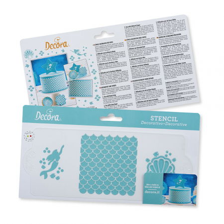 Sabloane Decor - Sablon Plastic Lateral Decor Marin - Sirena, 25 x 10 cm