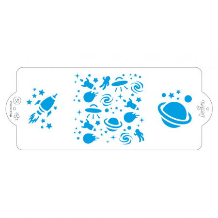 Sabloane Decor - Sablon Plastic Lateral Decor Spatial, 25 x 10 cm