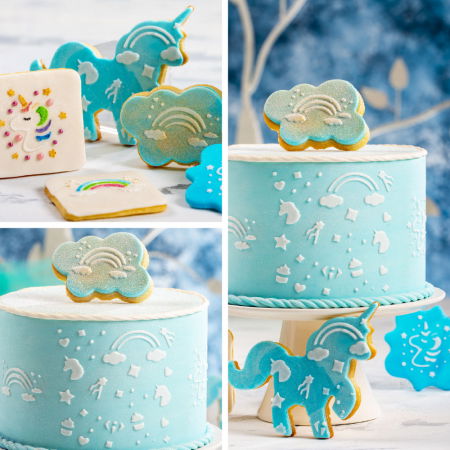 Sabloane Decor - Sablon Plastic Lateral Decor Unicorn, 25 x 10 cm