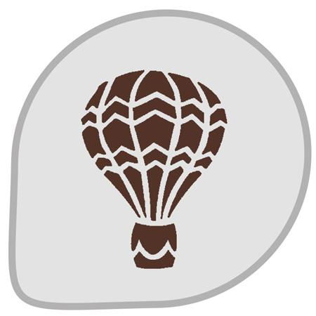Sabloane Decor - Sablon Plastic Rotund Decor Balon cu aer cald Ø 26 cm