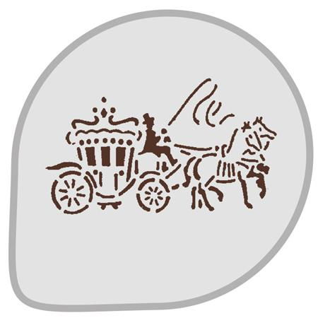 Sabloane Decor - Sablon Plastic Rotund Décor Caleasca Ø 26 cm