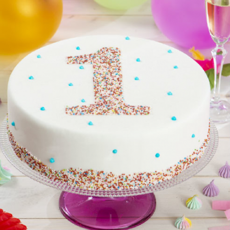 Sabloane Decor - Sablon Plastic Rotund Decor Cifra 1, Ø 25 cm