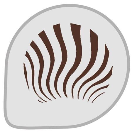 Sabloane Decor - Sablon Plastic Rotund Decor Dungi stilizate Ø 26 cm