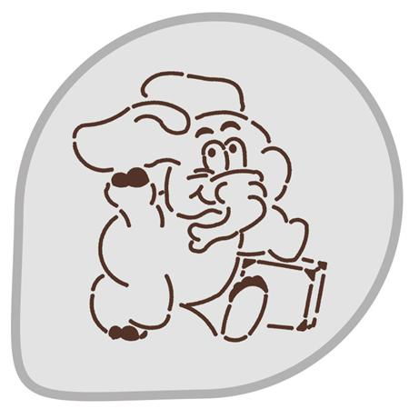 Sabloane Decor - Sablon Plastic Rotund Decor Elefant stilizat Ø 26 cm