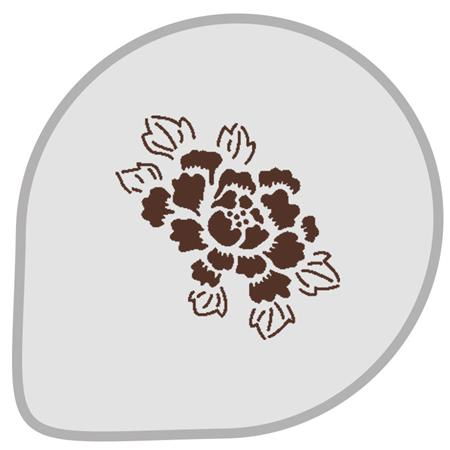 Sabloane Decor - Sablon Plastic Rotund Decor Floare 1 Ø 26 cm