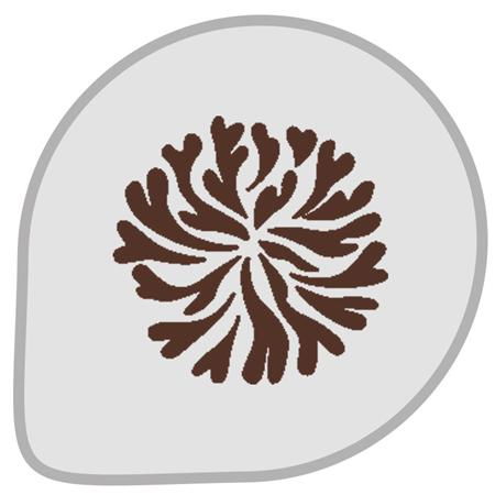 Sabloane Decor - Sablon Plastic Rotund Decor Floral 2 Ø 26 cm