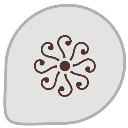 Sabloane Decor - Sablon Plastic Rotund Decor Floral 3 Ø 26 cm