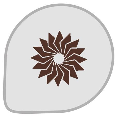 Sabloane Decor - Sablon Plastic Rotund Decor Floral 4 Ø 26 cm