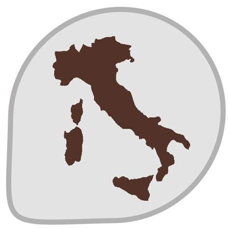 Cofetarie - Ustensile - Sablon Plastic Rotund Decor Harta Italiei Ø 26 cm