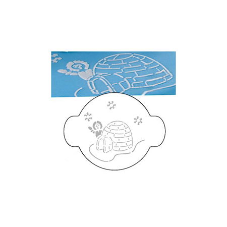 Sabloane Decor - Sablon Plastic Rotund Decor Iarna Ø 20 cm