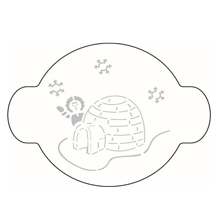 Sabloane Decor - Sablon Plastic Rotund Decor Iarna Ø 20 cm