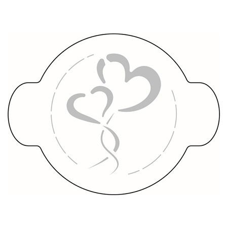 Cofetarie - Ustensile - Sablon Plastic Rotund Decor Inimioare Ø 20 cm