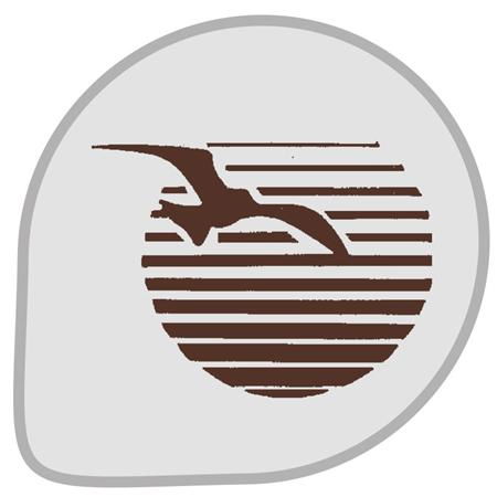 Cofetarie - Ustensile - Sablon Plastic Rotund Decor Pescarus la apus Ø 26 cm