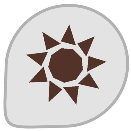 Sabloane Decor - Sablon Plastic Rotund Decor Soare Ø 26 cm