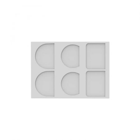 Brutarie, Patiserie - Ustensile - Sablon Silicon Capete Trunchi - 3 decoruri, 6 cavitati 9.6x7.3; 8.7x7; 9.6x7.3 x H 0.2 cm, 10-12-14 ml