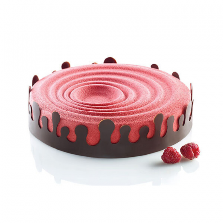 Sabloane Decoruri Ciocolata - Sablon Silicon Decor Lateral Goccia - Set Sablon + Rascheta + Acetofan