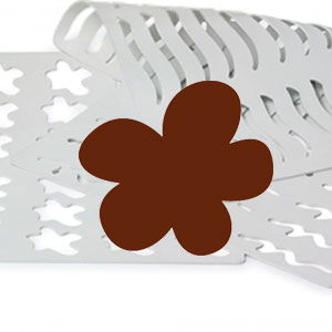 Sabloane Decoruri Ciocolata - Sablon Silicon Flori - 25 decoruri Ø 5.5 cm