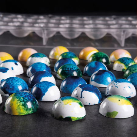 Ciocolaterie - Matrite, Ustensile - Semisfere  Ø 3.5 cm - Matrita Policarbonat, 24 cavitati