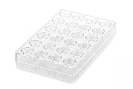 Semisfere Ciocolata Ø 3.1 x H 1.6 cm - Kit Matrita Policarbonat + silicon, 24 cavitati (CH013) [4]