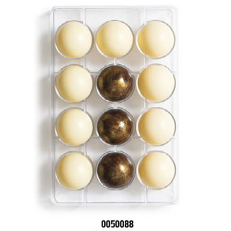 Matrite Semisfere Ciocolata - Semisfere Ciocolata Ø 5 cm - Matrita Policarbonat, 12 cavitati