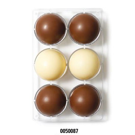 Ciocolaterie - Matrite, Ustensile - Semisfere Ciocolata Ø 7.5 cm - Matrita Policarbonat, 6 cavitati