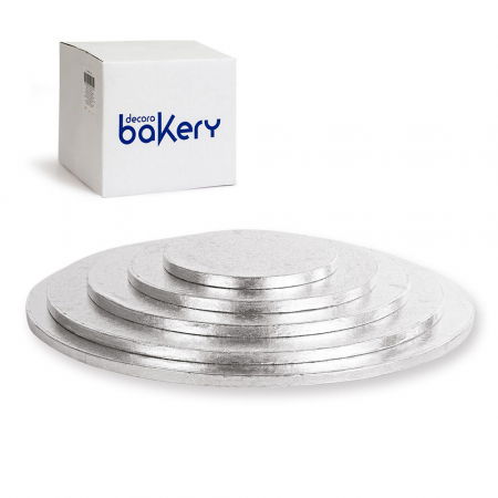 Set 10 Platouri Tort Rotunde Argintii, Ø 36 x H 1.2 cm [2]