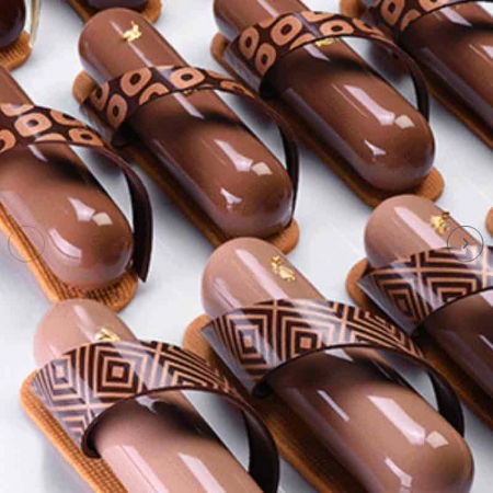 Set 24 Folii Transfer Ciocolata 2 modele Maro 30 x 40 cm [2]