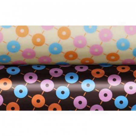 Set 24 Folii Transfer Ciocolata 4 Modele Cercuri Colorate 30 x 40 cm [2]