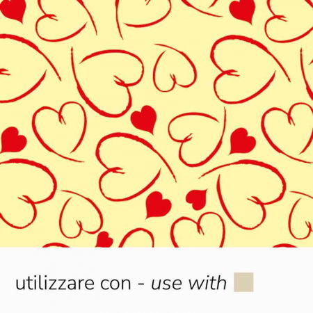 Folii Transfer Decoruri Ciocolata - Set 30 Folii Transfer Decor Ciocolata Rosu Inimioare, 34 x 26.5 cm