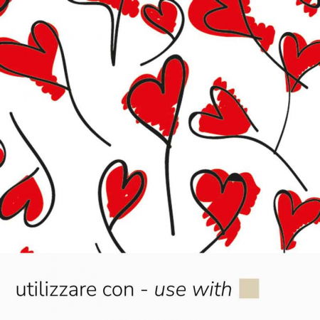 Folii Transfer Decoruri Ciocolata - Set 30 Folii Transfer Decor Ciocolata Rosu si Negru Inimioare, 34 x 26.5 cm