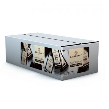 Ciocolata Neagra - Mini Tablete Ciocolata Neagra Napolitans NAP 811, set 75 buc, Callebaut