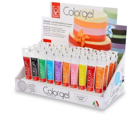 Oferta Cantitate - Set Coloranti Alimentari Gel, 40 buc x 20 g, Modecor