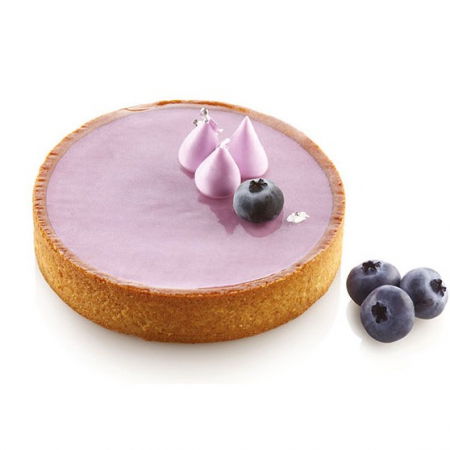 Forme de Silicon Cofetarie - Set Tarte Ø 10 cm, 4 Rame Microforate + Forma Silicon 4 cavitati