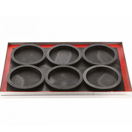 Set Tarte Ø 15 cm, 2 Rame Microforate + Forma Silicon 2 cavitati [6]